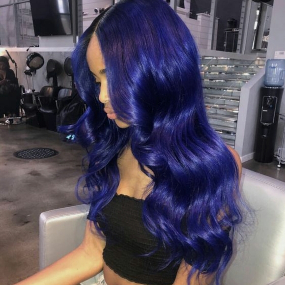Dark Purple Blue Beauty Lace Front Wig